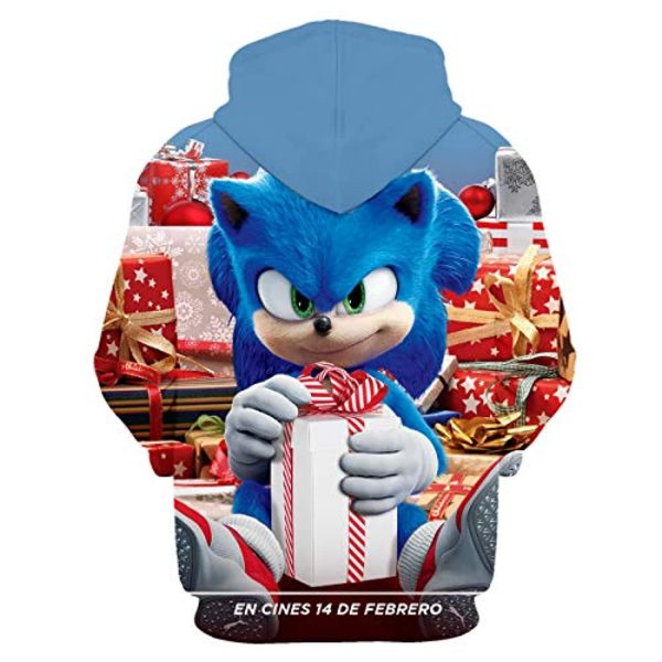 Cartoon Games Sonic Hoodie - Sonic the Hedgehog Present 3D Print Pullover Hooded Sweatshirt
