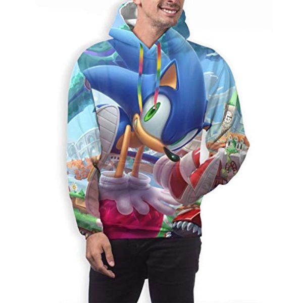 Cartoon Games Sonic Mania Hoodie - 3D Print Unisex Pullover Hoodie Blue