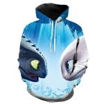 Cartoon How To Train Your Dragon The Hidden World 3D Print Hoodies - Casual Cool Sweatshirt Pullover