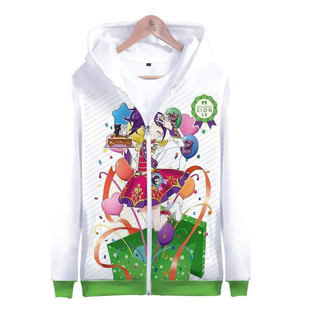 Cartoon Idol Time Pripara Hoodie - 3D Zipper Hooded Pullovers Sweatshirt