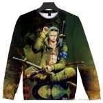Cartoon One Piece Luffy 3D Print Pullover - Loose Casual Long Sleeve Sweatshirts
