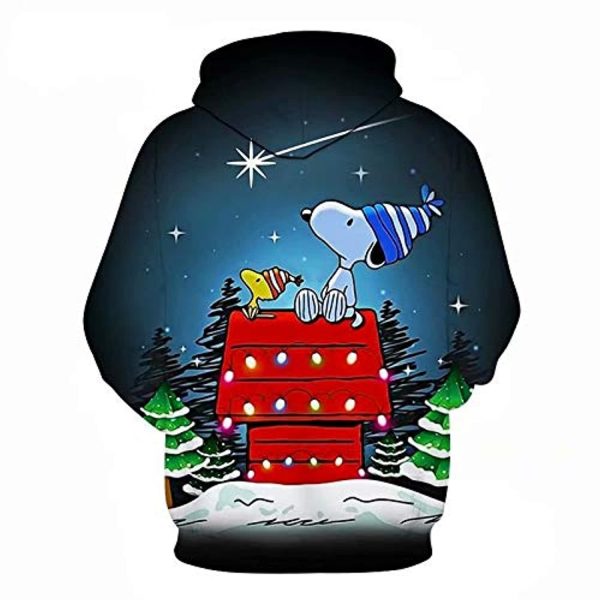 Cartoon Snoopy Hoodies - Teens 3D Long Sleeves Pullover Sweatshirt