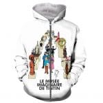 Cartoon Tintin 3D Printed Long Sleeves Sweatshirts Hoodies