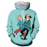 Cartoon Tintin 3D Printed Pullovers Sweatshirts Hoodies