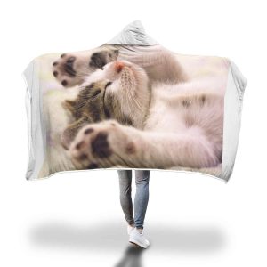 Cats Hooded Blanket -  Acting Cute Blanket