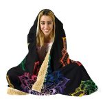 Chakra Mandala Hooded Blanket - Sign Black Blanket