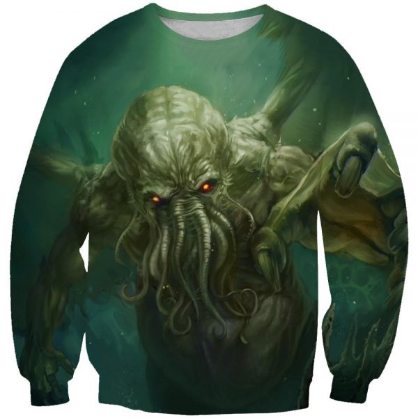Charging Cthulhu Hoodies - Pullover Nerd Gaming Cthulhu Hoodie