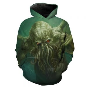 Charging Cthulhu Hoodies - Pullover Nerd Gaming Cthulhu Hoodie