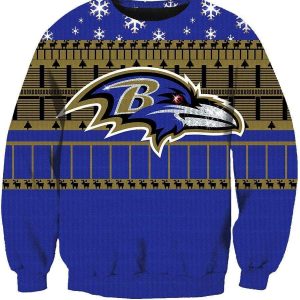 Christmas Baltimore Ravens Sweatshirt - Blue Sweatshirt