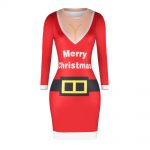 Christmas Dresses - Knee-Length Merry Xmas Bodycon Dress