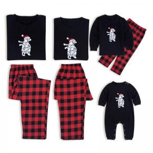 Christmas Family Pajama - Sweatshirt Black Puppy Pajama