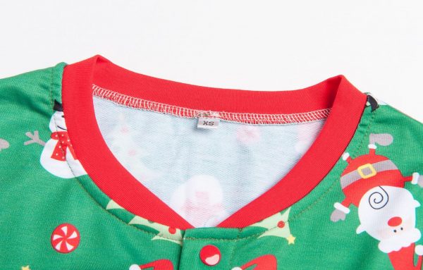Christmas Family Pajama - Sweatshirt Green White Pajama