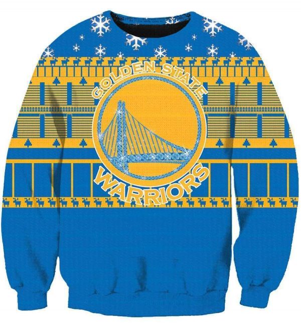 Christmas  Golden State Warriors Sweatshirt - Blue Sweatshirt