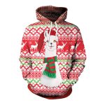 Christmas Hoodies - Christmas Style Alpaca 3D Hoodie