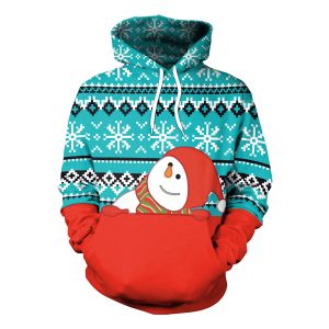 Christmas Hoodies - Christmas Style Cheerful Snowman 3D Hoodie