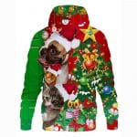 Christmas Hoodies - Christmas Tree Bell Funny Cat Dog Pullover Hoodie