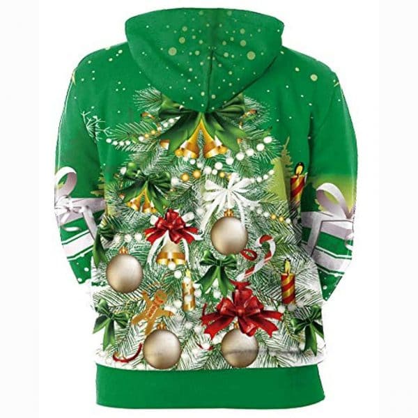 Christmas Hoodies - Funny 3D Print Ribbons Balls Bells Pullover Hoodie