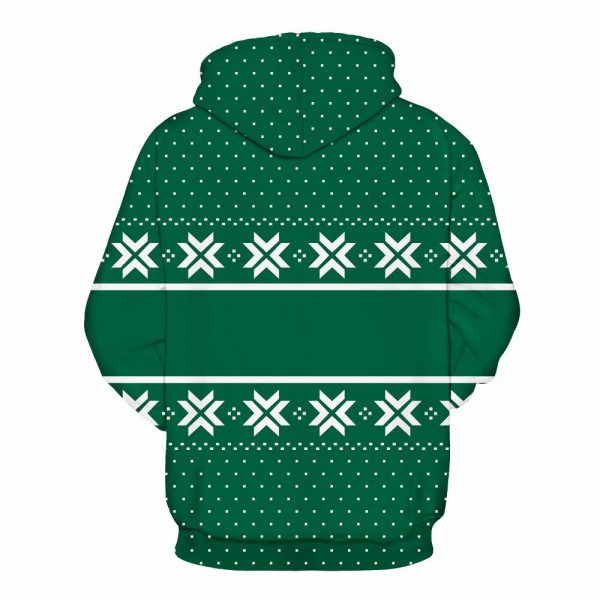 Christmas Hoodies - Funny Christmas Dancing Cute Icon Green 3D Hoodie