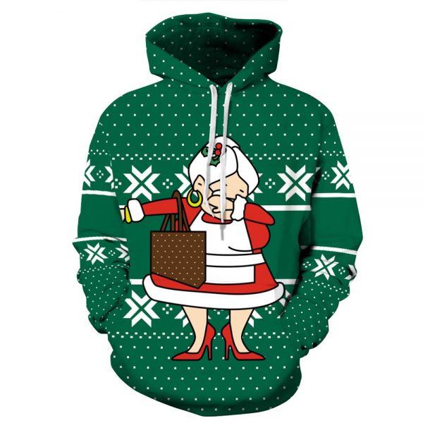 Christmas Hoodies - Funny Christmas Dancing Cute Icon Green 3D Hoodie
