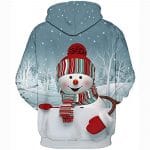 Christmas Hoodies - Funny Grey Snowman 3D Print Pullover Hoodie