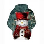 Christmas Hoodies - Funny Red Hat Snowman Pullover Hoodies
