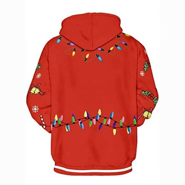 Christmas Hoodies - Funny Red Reindeer 3D Print Pullover Hoodie