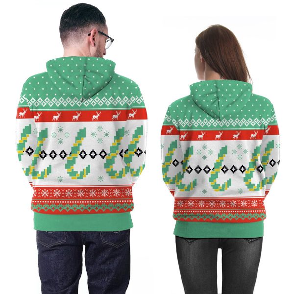 Christmas Hoodies - Funny Red Reindeer 3D Print Pullover Hoodie