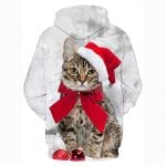Christmas Hoodies - Funny Santa Cat 3D Print Pullover Hoodie