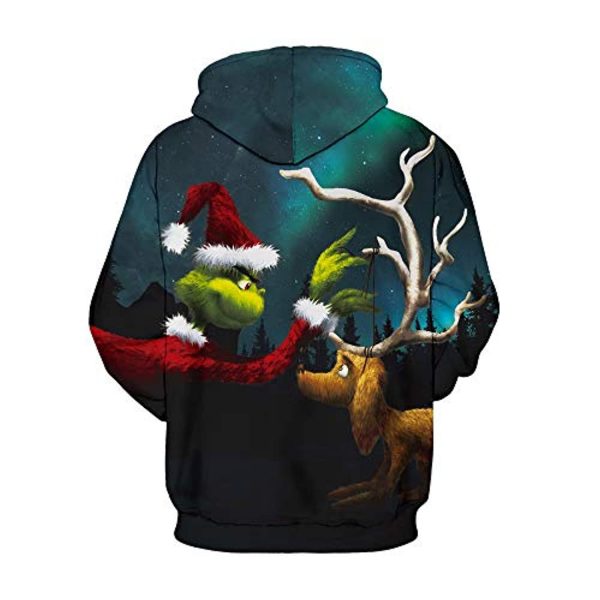 Christmas Hoodies - Funny Santa Reindeer Pullover Hoodie