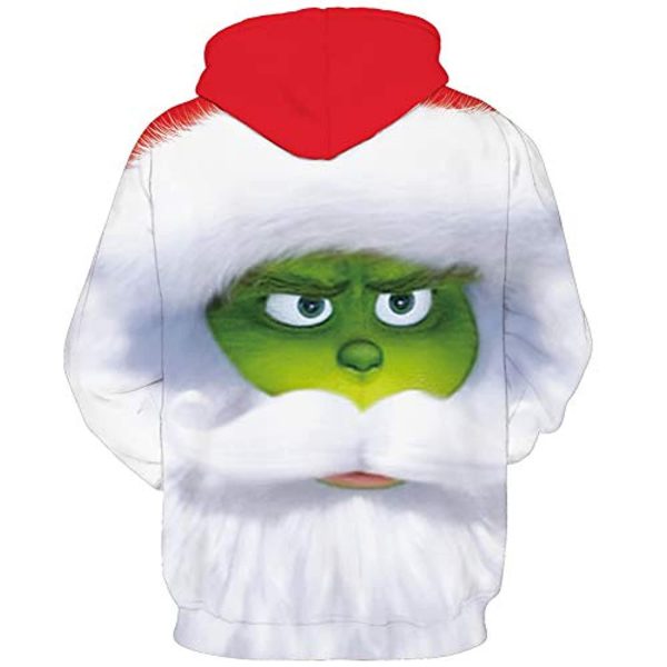 Christmas Hoodies - Funny White Grinch 3D Print Pullover Hoodie