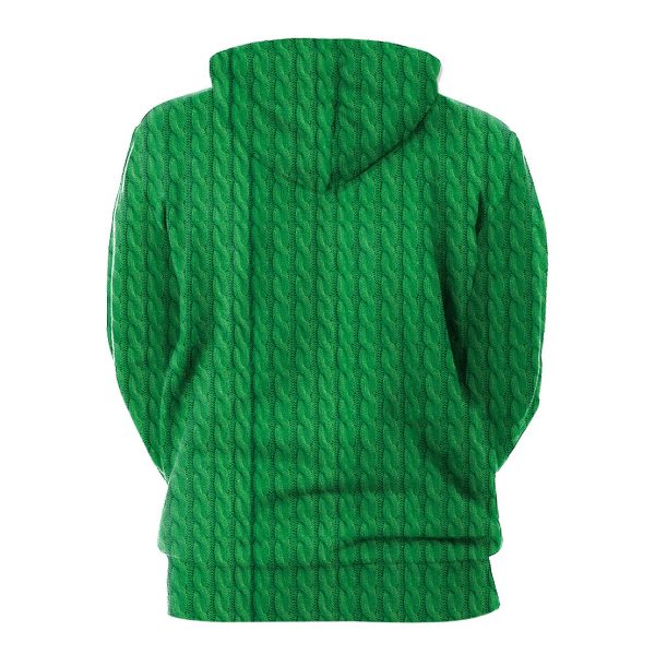 Christmas Hoodies - Green Glasses Deer 3D Hoodie