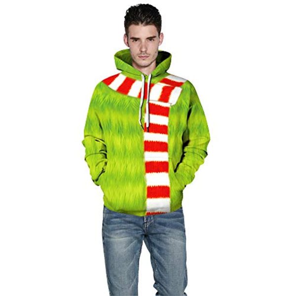 Christmas Hoodies - Green Pullover 3D Hoodie