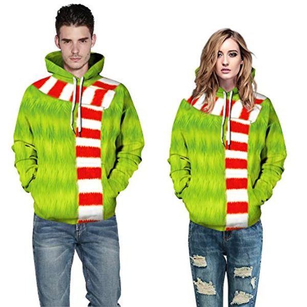 Christmas Hoodies - Green Pullover 3D Hoodie