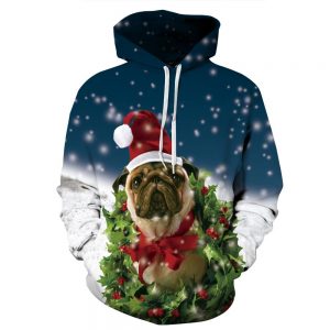 Christmas Hoodies - Happy Christmas Dog Icon Super Cute 3D Hoodie