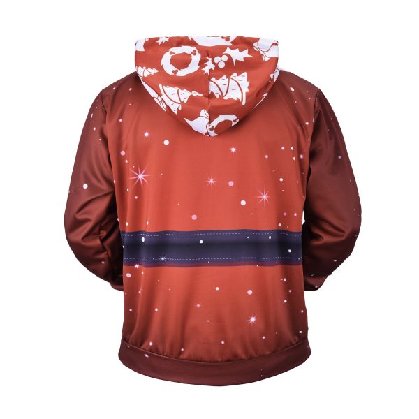 Christmas Hoodies - Happy Santa Claus Cosplay  Icon Super Cute Red 3D Hoodie