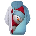 Christmas Hoodies - Hiding Snowman 3D Print Pullover Hoodie