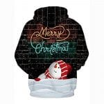 Christmas Hoodies - Merry Christmas Cute Snowman 3D Print Pullover Hoodie