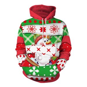 Christmas Hoodies -Multi-Colored Snowman 3D Hoodie