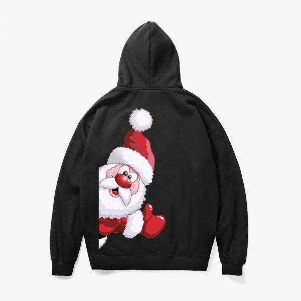 Christmas Hoodies - Naughty Santa Claus Cartoon Style Cute Icon 3D Fleece Hoodie