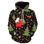 Christmas Hoodies - Santa Claus and Tree 3D Hoodie