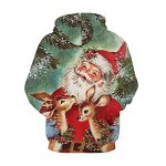 Christmas Hoodies - Santa Deer Funny Pullover Hoodies