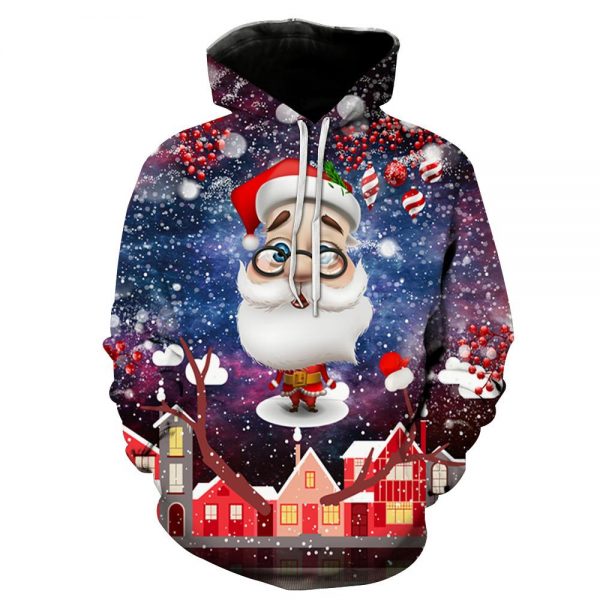 Christmas Hoodies - Santa Snowflake 3D Hoodie