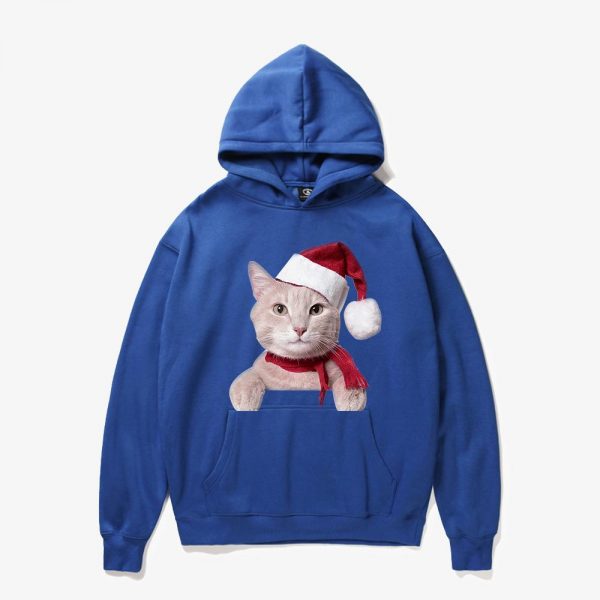 Christmas Hoodies - Super Cute Christmas Cat Icon 3D Fleece Hoodie