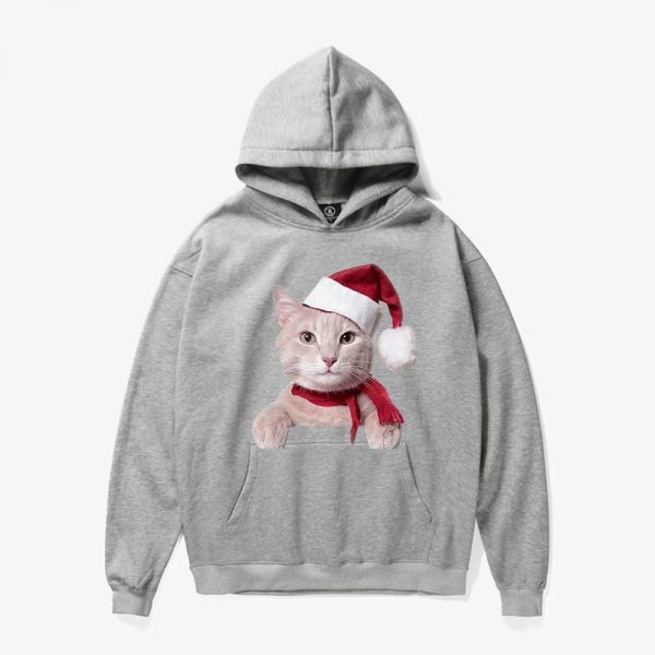 Christmas Hoodies - Super Cute Christmas Cat Icon 3D Fleece Hoodie