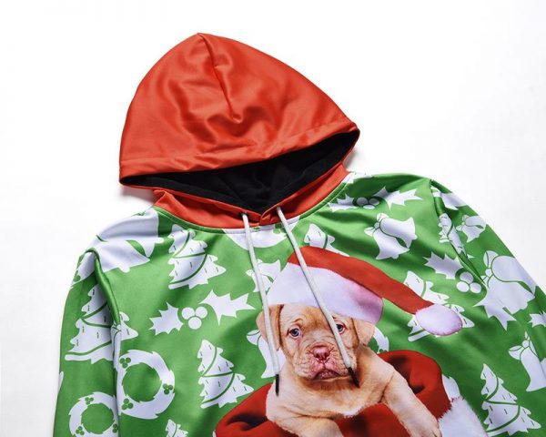 Christmas Hoodies - Super Cute Christmas Dog Icon 3D Hoodie