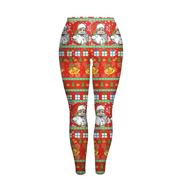 Christmas Leggings - Women 3D Printed Santa Slim Legging
