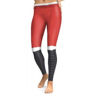 Christmas Leggings - Women 3D Xmas Theme Black-red Legging