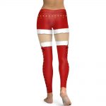Christmas Leggings - Women 3D Xmas Theme Red Legging