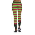 Christmas Leggings - Women 3D Xmas Theme Trendy Stripe Legging