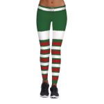 Christmas Leggings - Women 3D Xmas Theme Workout Stripe Legging